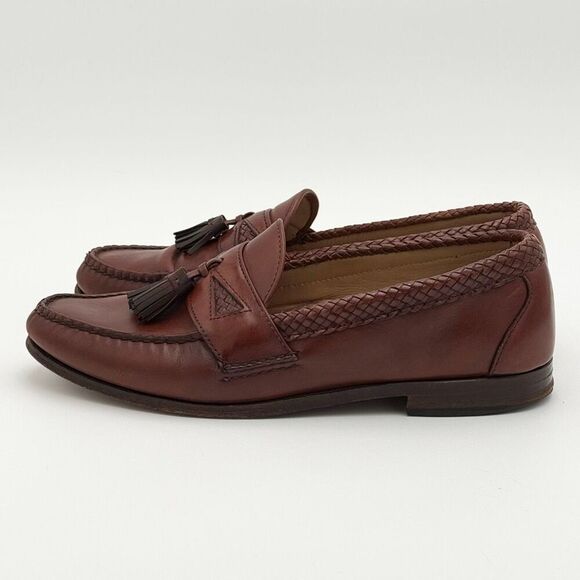 Allen Edmonds Maxfield Brown Leather Loafers With Tassels - US Men’s Size 10.5 D main image 9